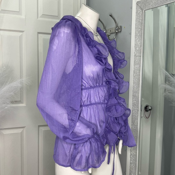 Purple Ruffle Top - Picture 4 of 5